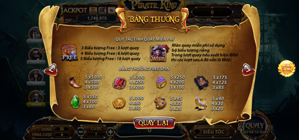 Cách chơi game Pirate King 8US cơ b ản