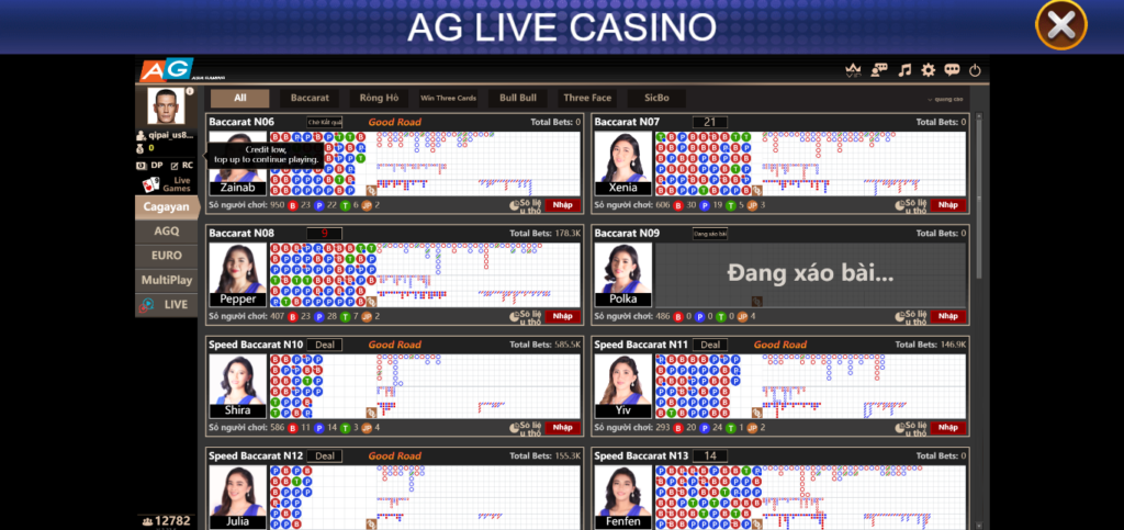 Ra mắt thêm các phòng cược live casino 8US